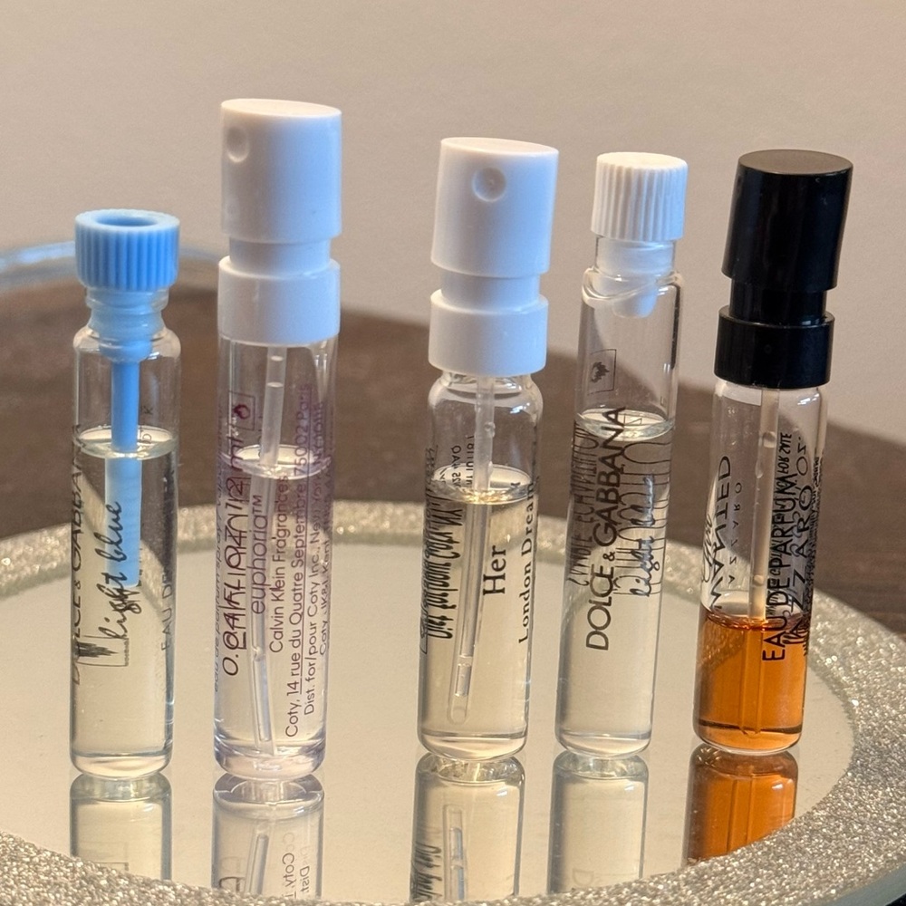 Perfume Vials D&G, Burberry, Calvin Klein, Azzaro